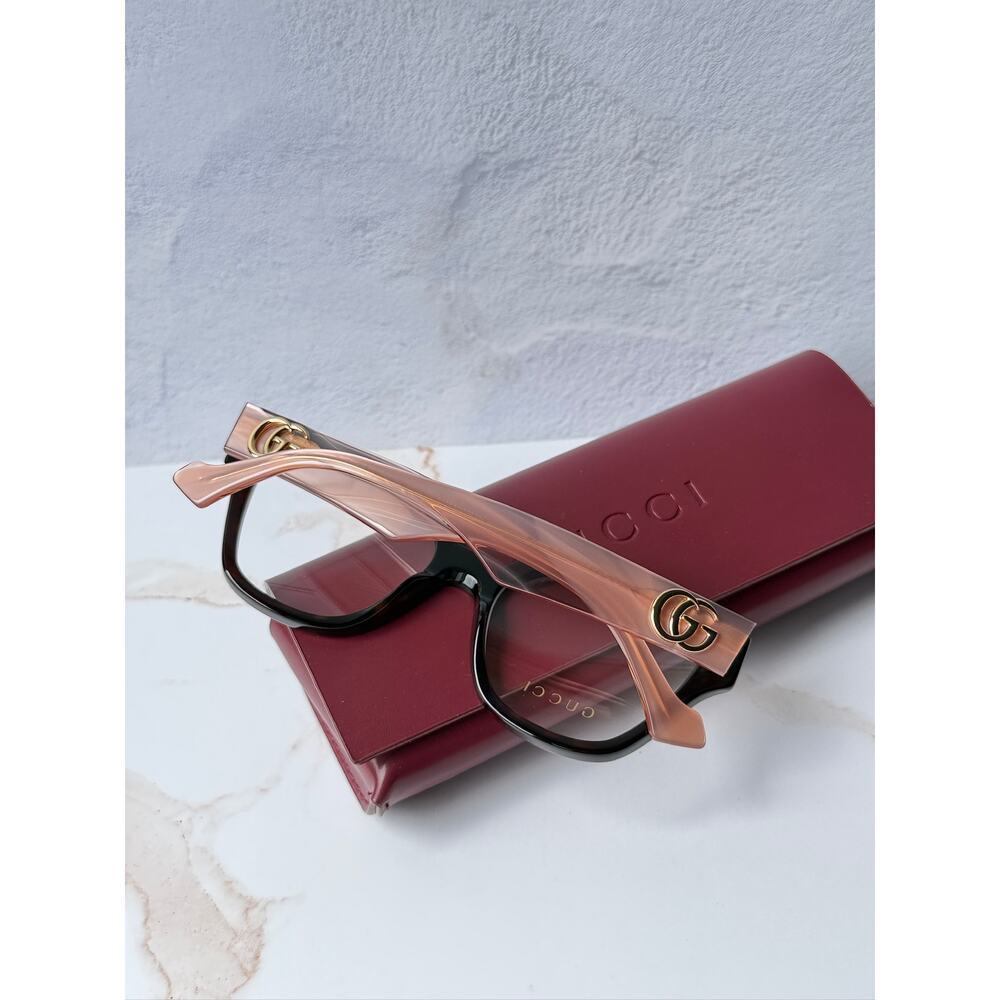 NEW Gucci GG1424O Brown Pink Cat Eye Eyeglasses Frames - Picture 4 of 7